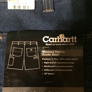 Men’s carhartt blue jeans shorts new with tags